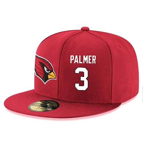 NFL Arizona Cardinals #3 Carson Palmer Stitched Snapback Adjustable Player Hat - Red/White